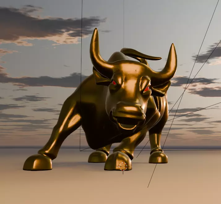 High Quality Bull 3D Model Stylized Cartoon Animal Low-poly 3D model_4