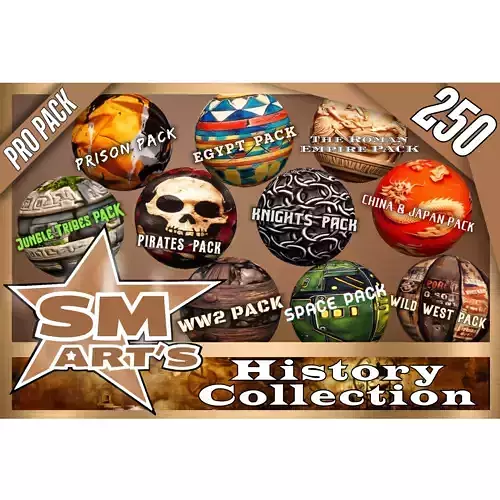 History Texture Pack - Stylized 250 Materials