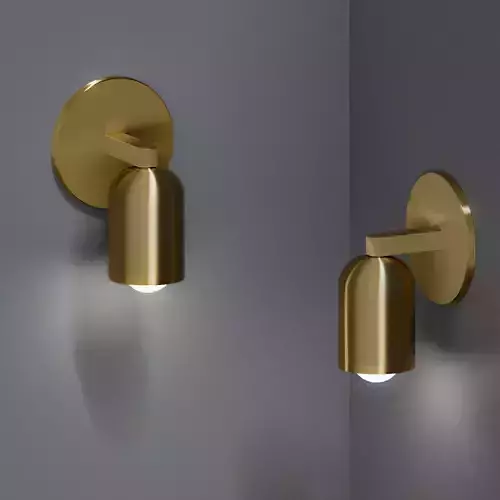 Set of 7 modern wall lamps in different colors