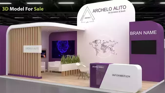 Exhibition Kiosk 3D Model
