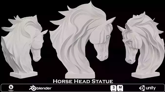 Abstract Horse Head Statue