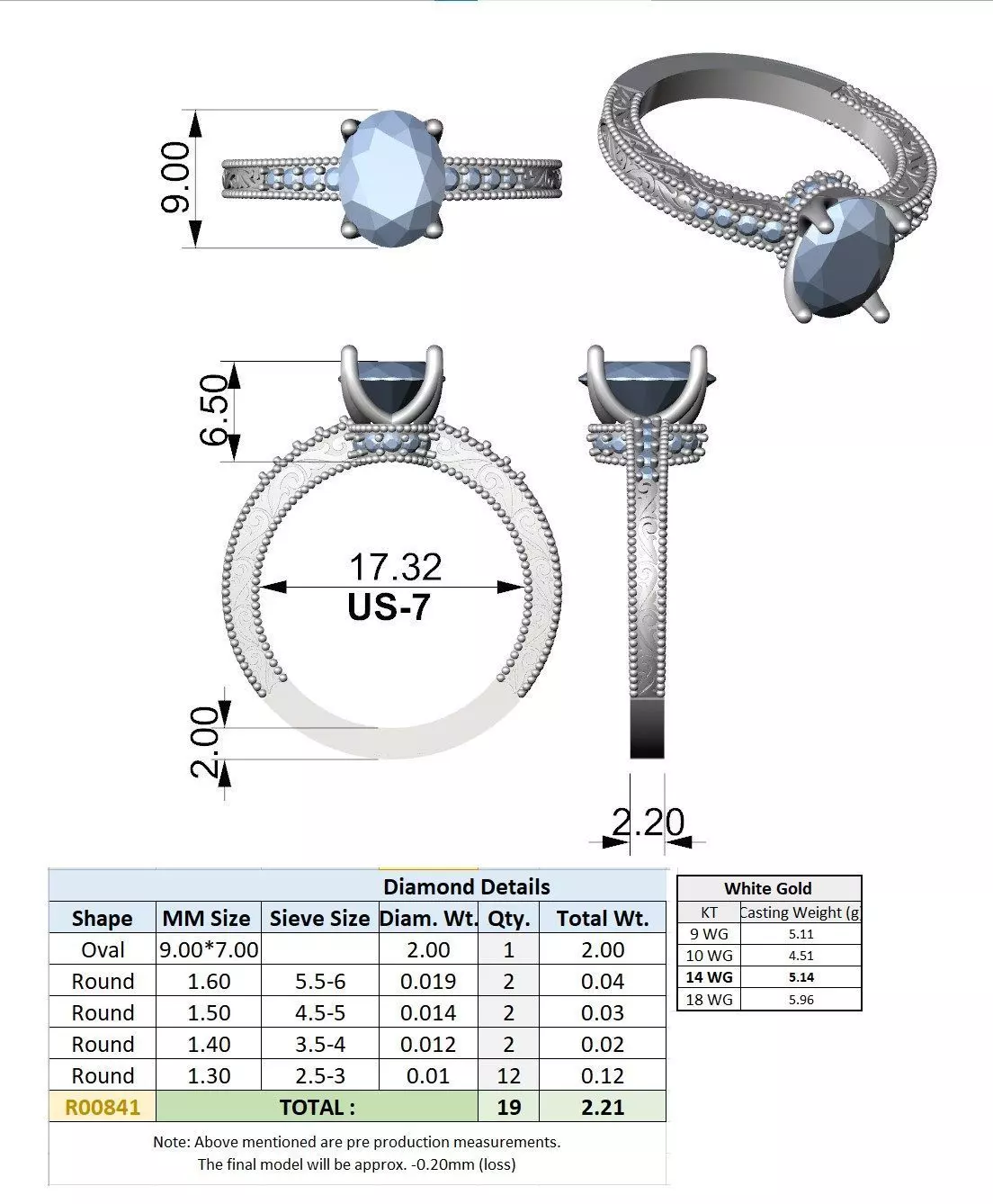 2CT Oval Cut Diamond Engagement Wedding Ring 3DM STL Video 3D print model_15