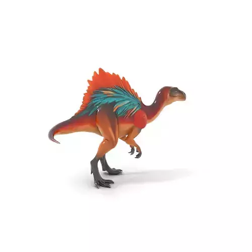 Vibrant Feathered Dinosaur model pack Low-poly 3D model
