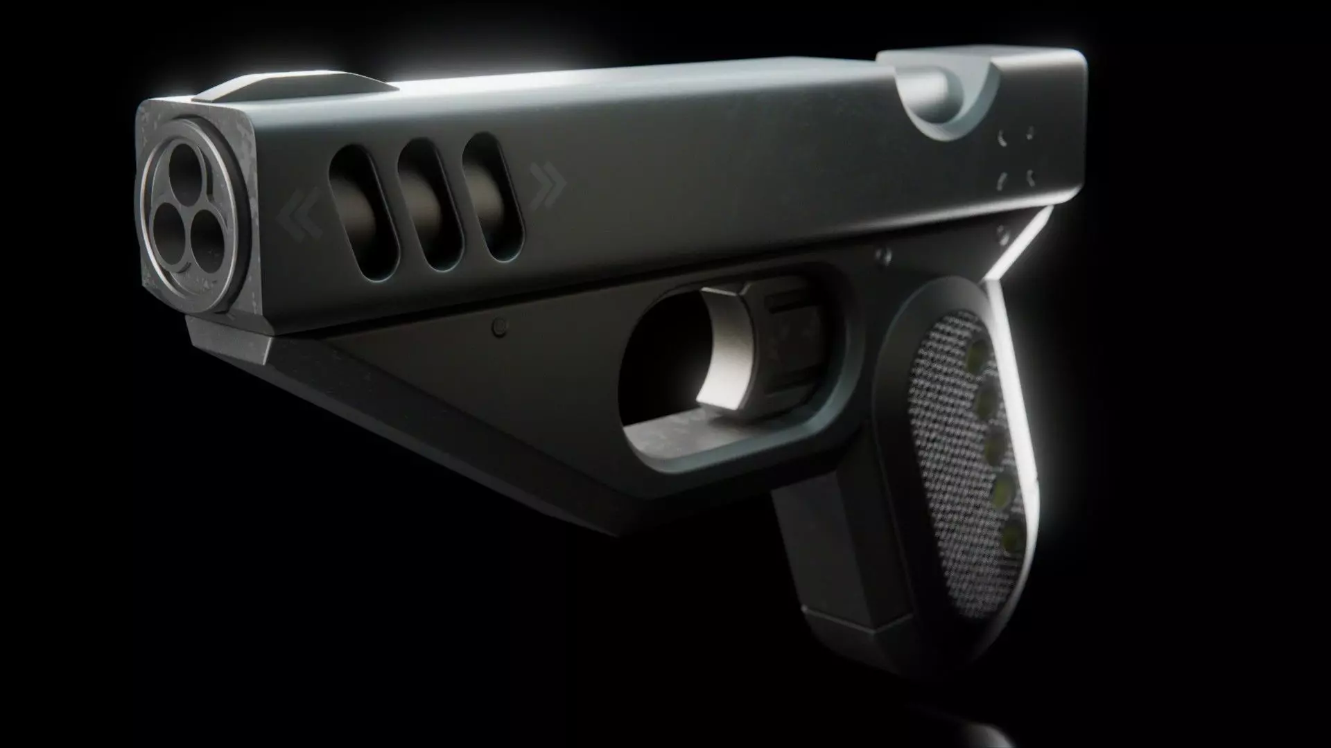 3D model SciFi Gun - Tripleshooter VR / AR / low-poly | CGTrader
