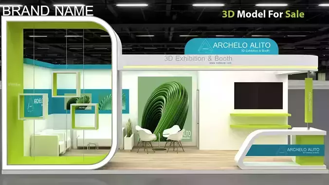 Modern Exhibition Booth 3D 3D model