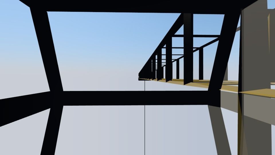 Rigged Crane Low-poly 3D model_1