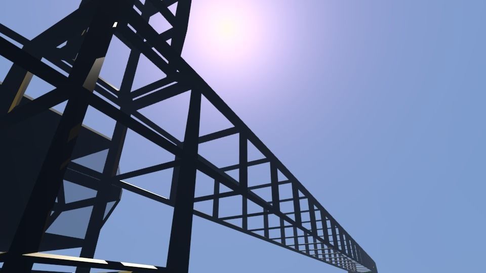 Rigged Crane Low-poly 3D model_3