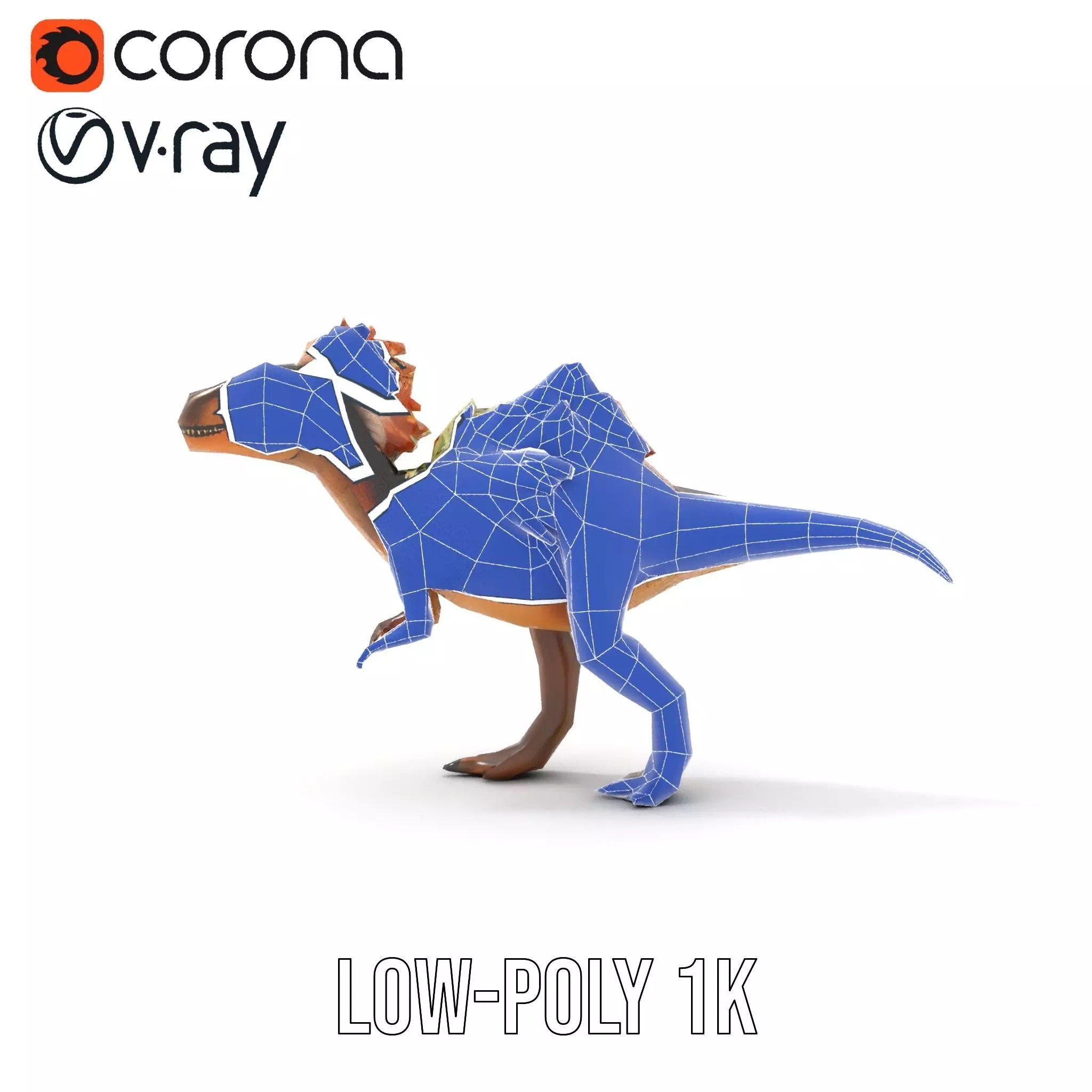 Feathered Dinosaur model pack Low-poly 3D model_25