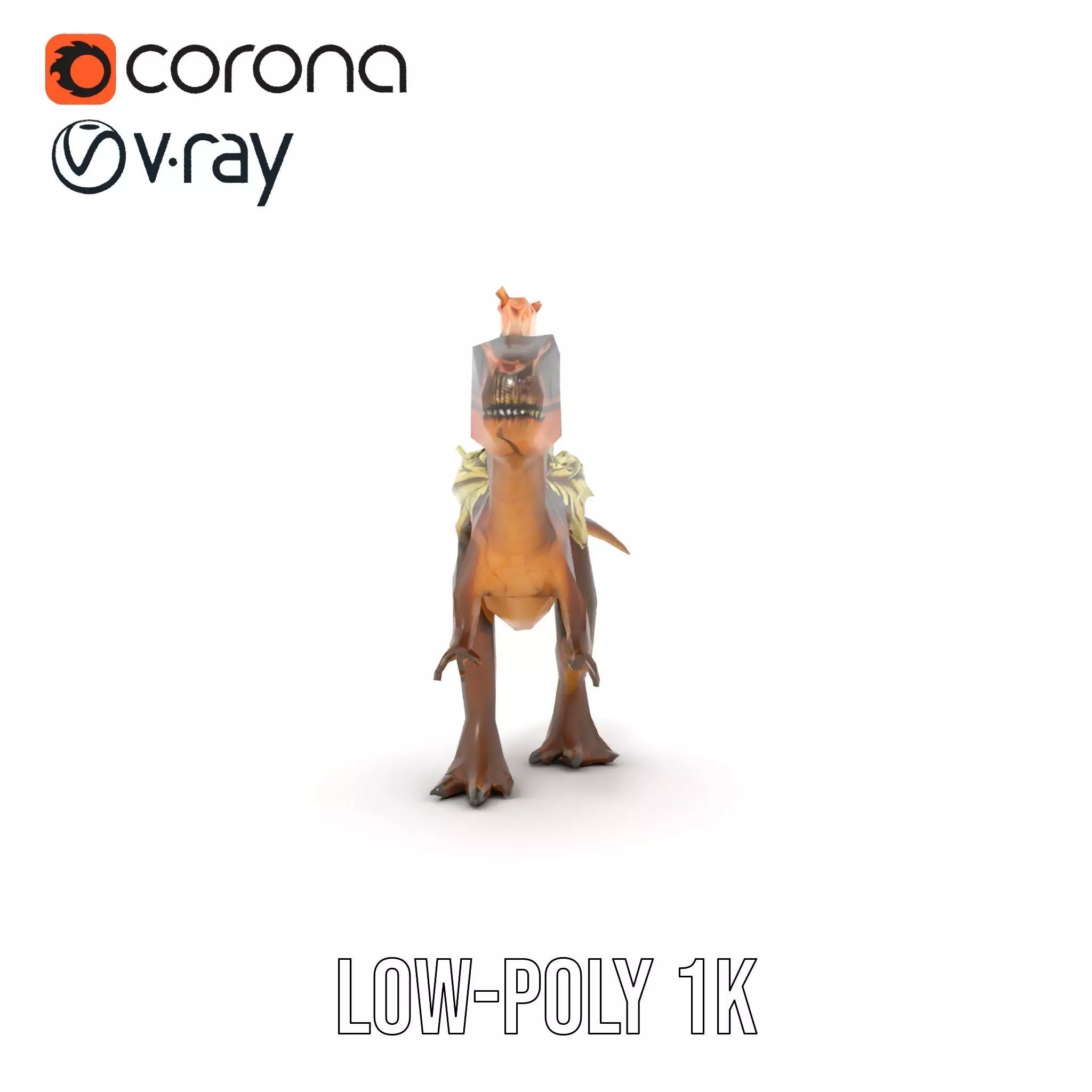 Feathered Dinosaur model pack Low-poly 3D model_14