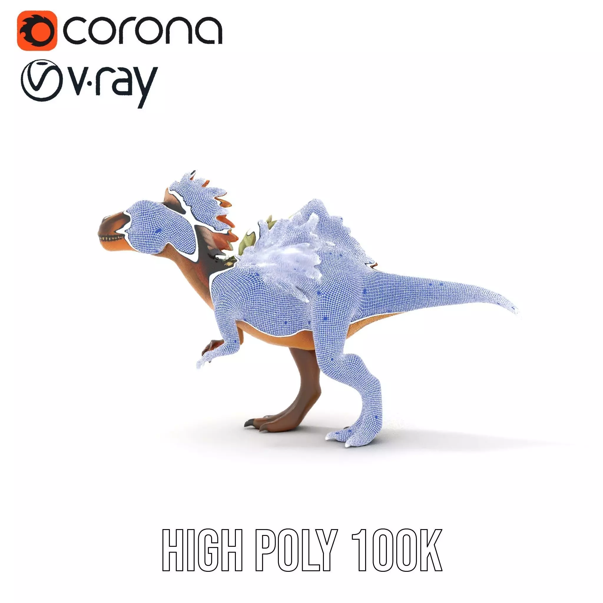 Feathered Dinosaur model pack Low-poly 3D model_33