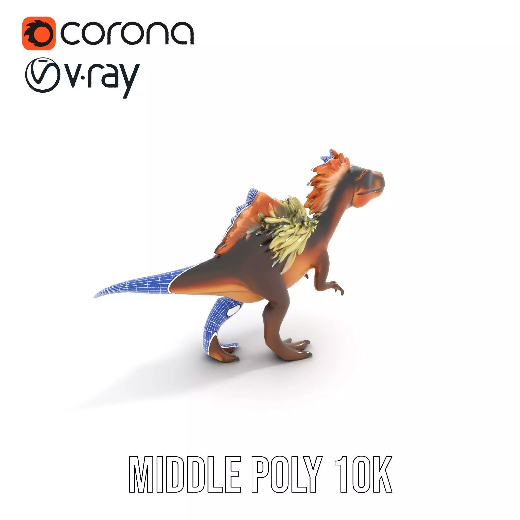 Feathered Dinosaur model pack Low-poly 3D model_22