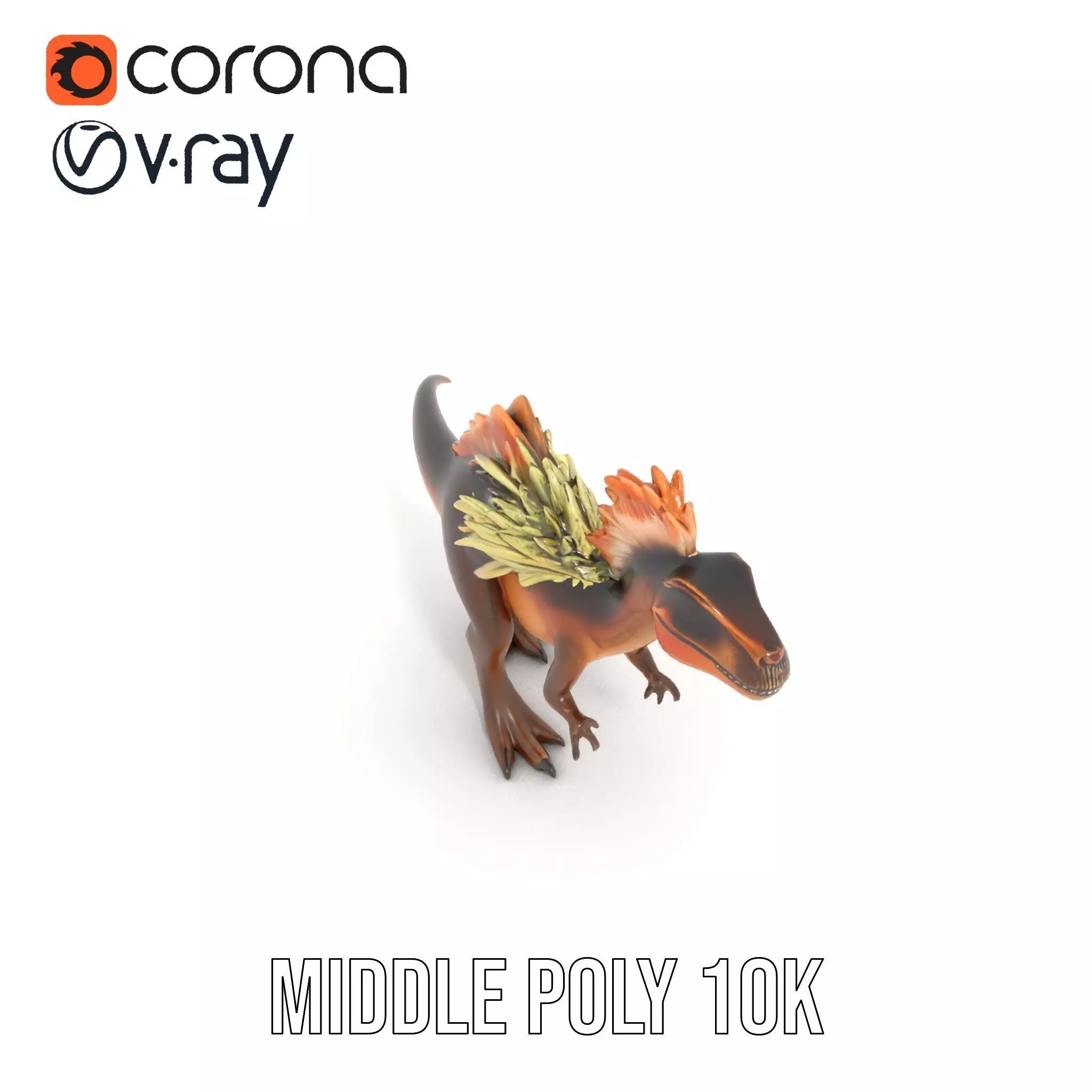Feathered Dinosaur model pack Low-poly 3D model_19