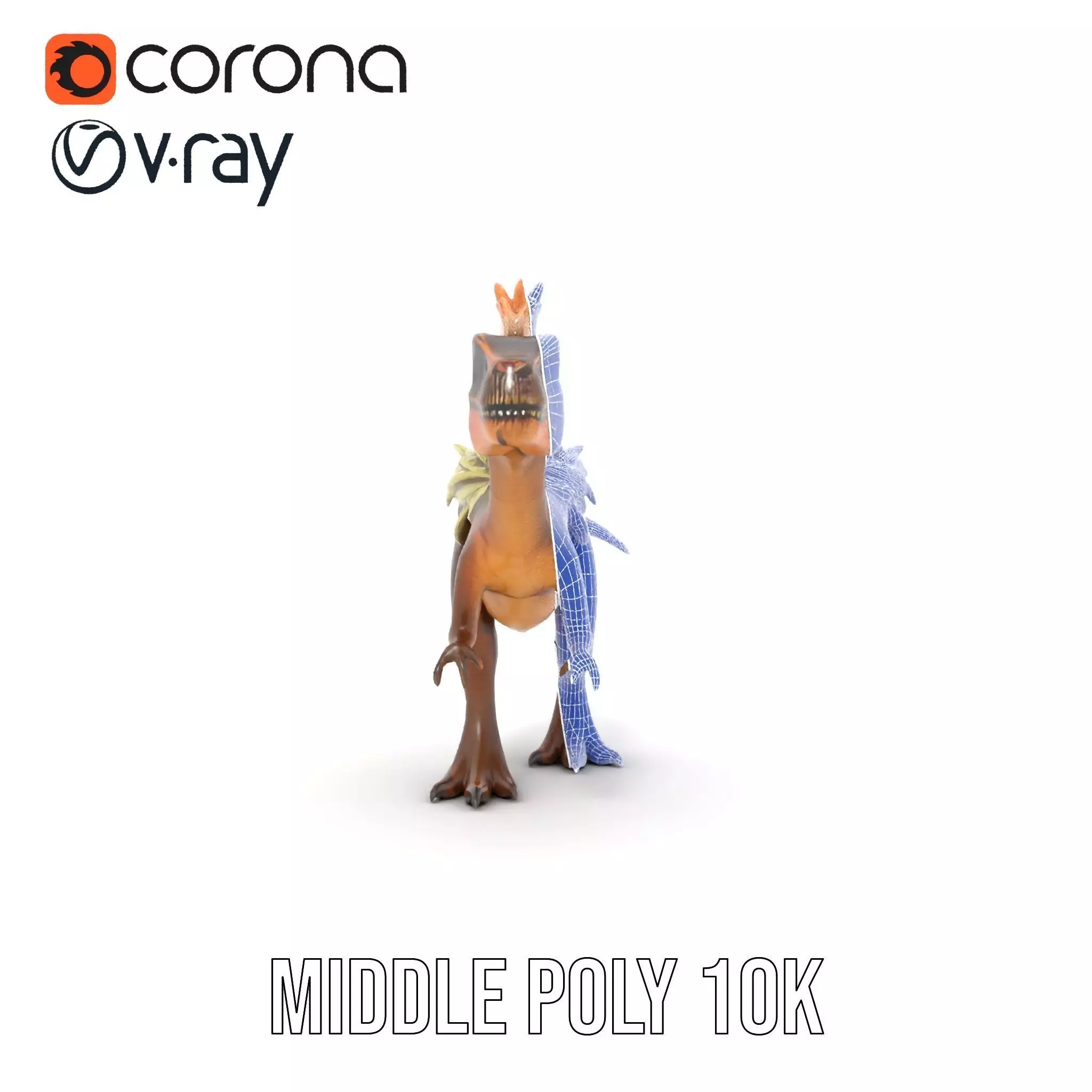 Feathered Dinosaur model pack Low-poly 3D model_29