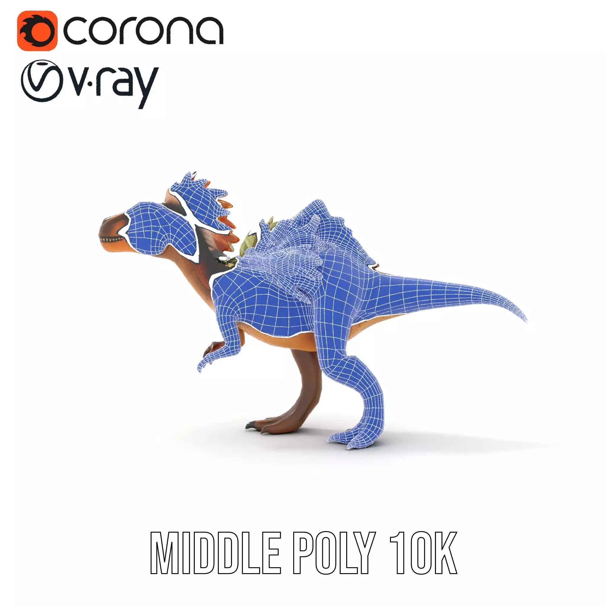 Feathered Dinosaur model pack Low-poly 3D model_26
