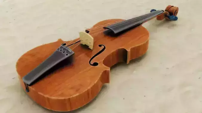 Violin wooden ceiling light with cord