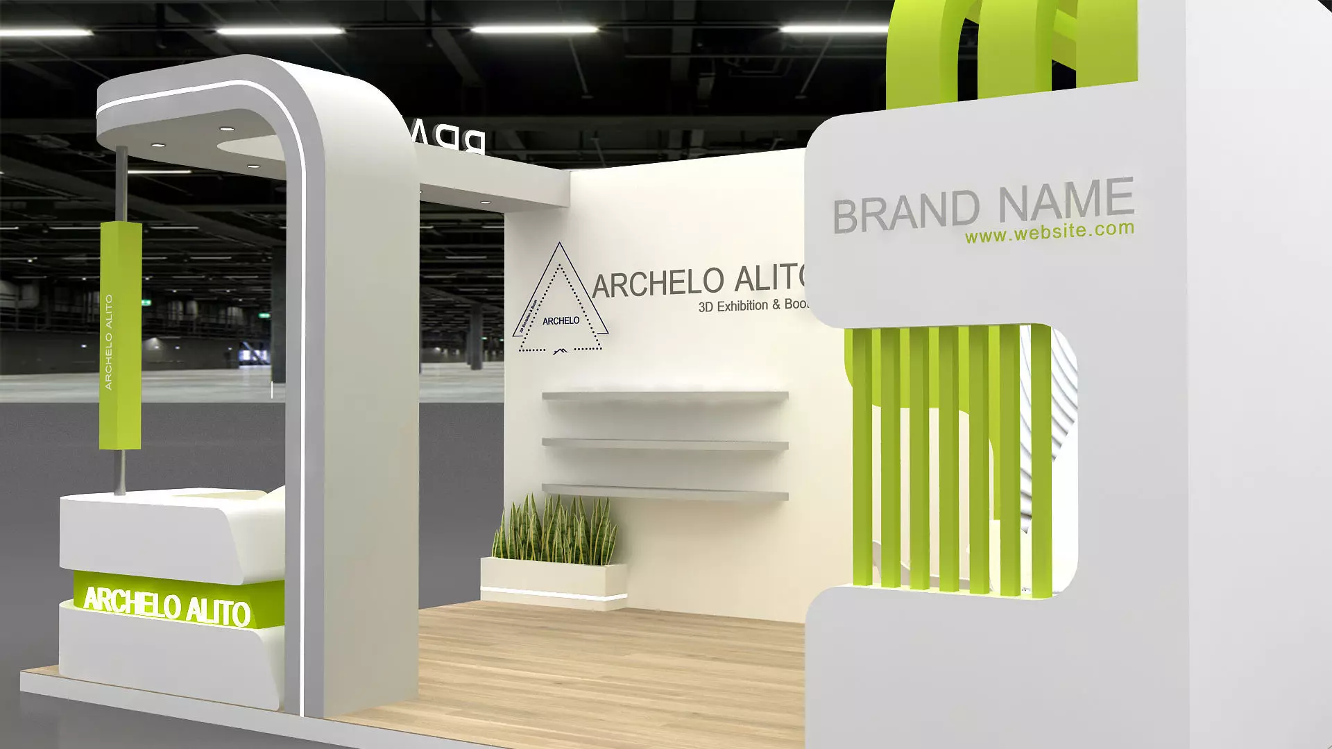 Modern Exhibition Booth 3D 3D model_5