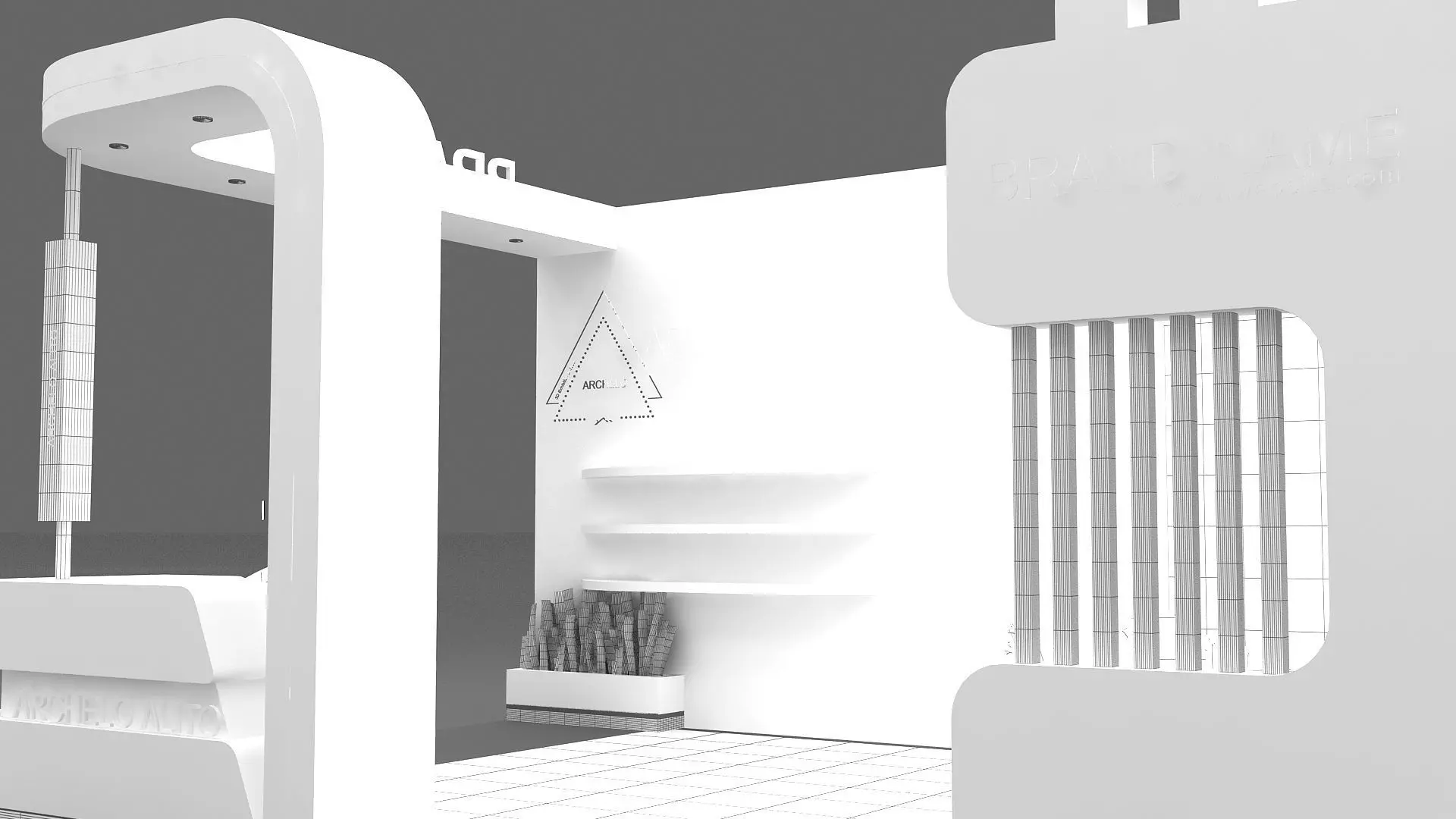 Modern Exhibition Booth 3D 3D model_10