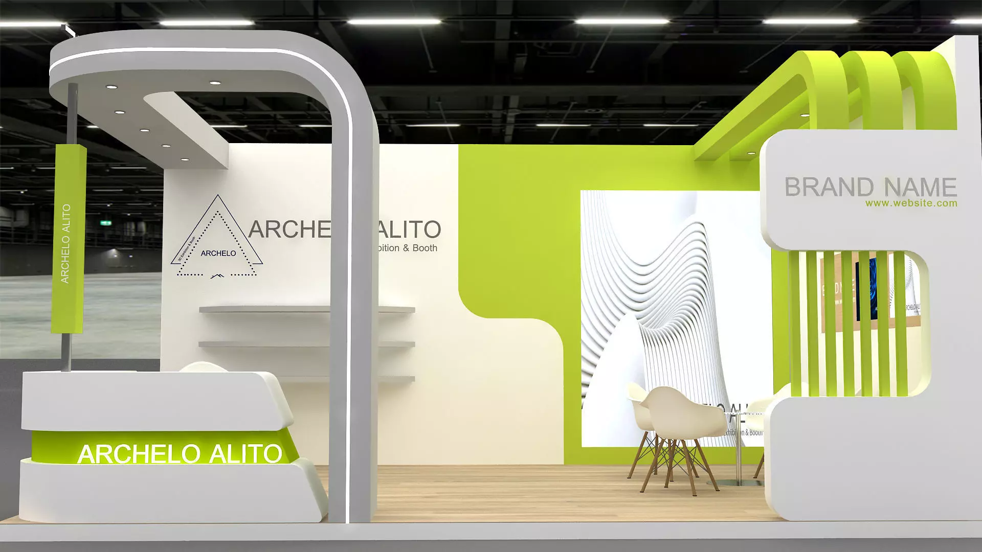 Modern Exhibition Booth 3D 3D model_4