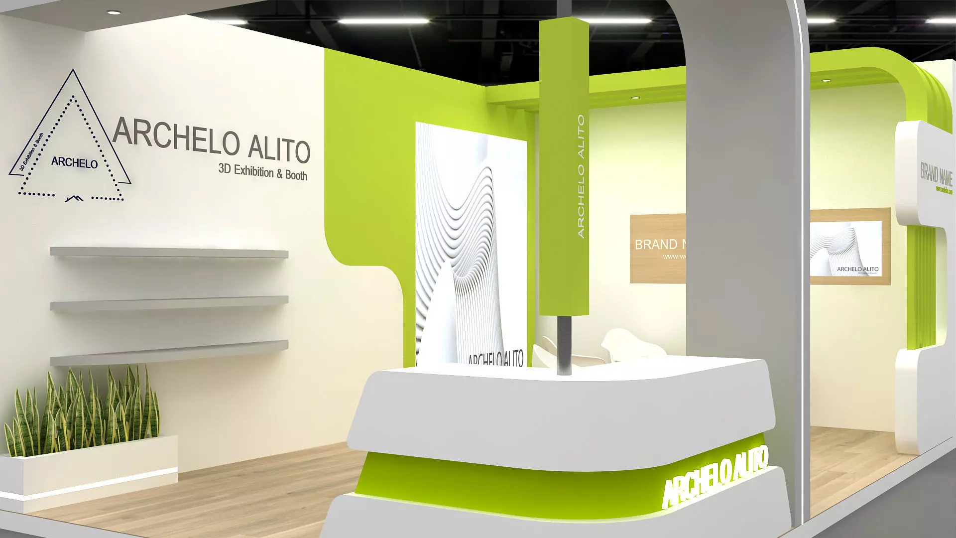 Modern Exhibition Booth 3D 3D model_3