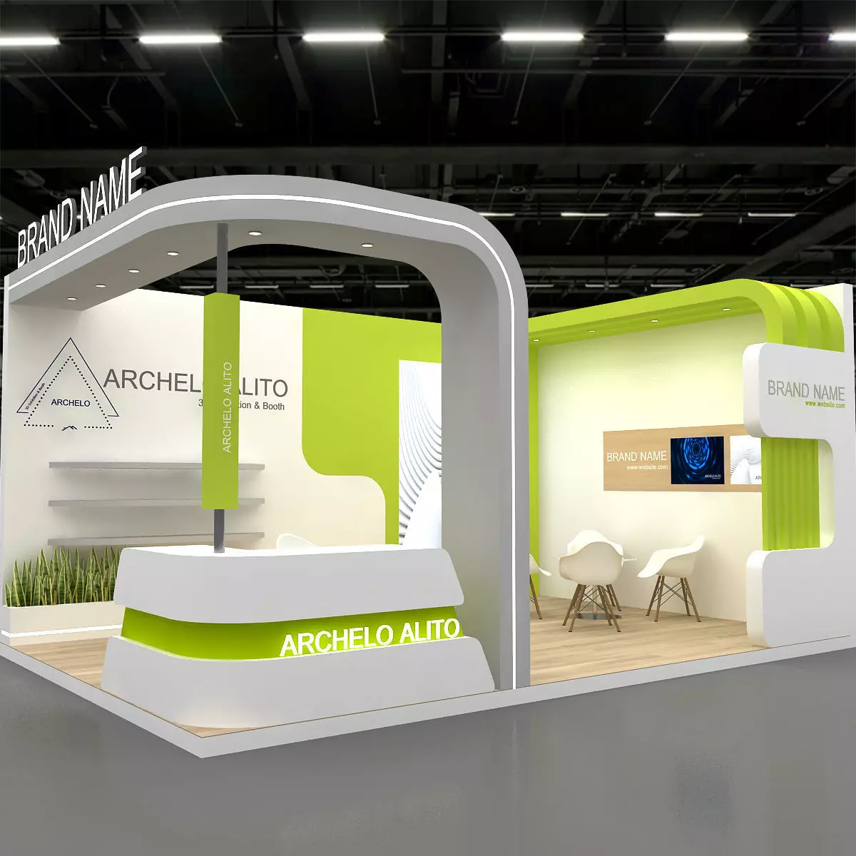 Modern Exhibition Booth 3D 3D model_7