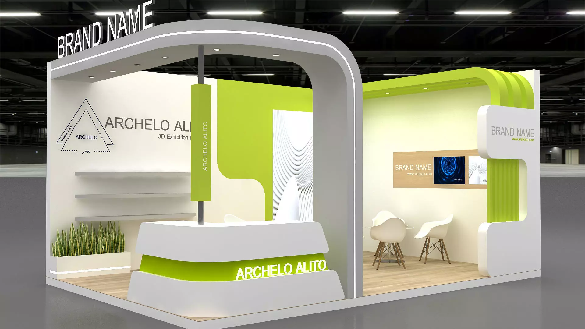 Modern Exhibition Booth 3D 3D model_2