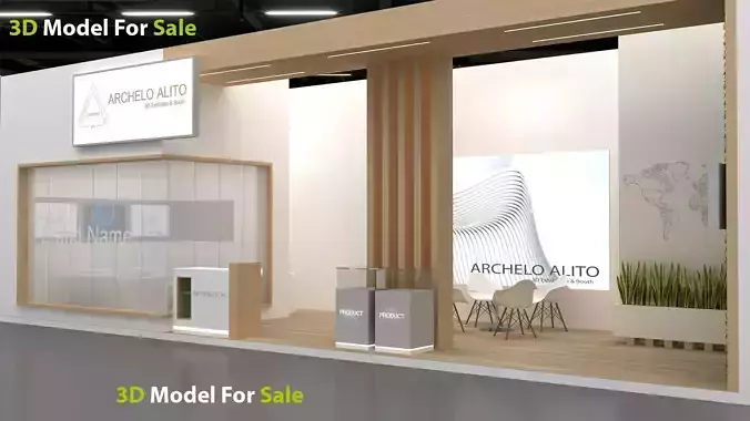 Exhibition Kiosk 3D Model