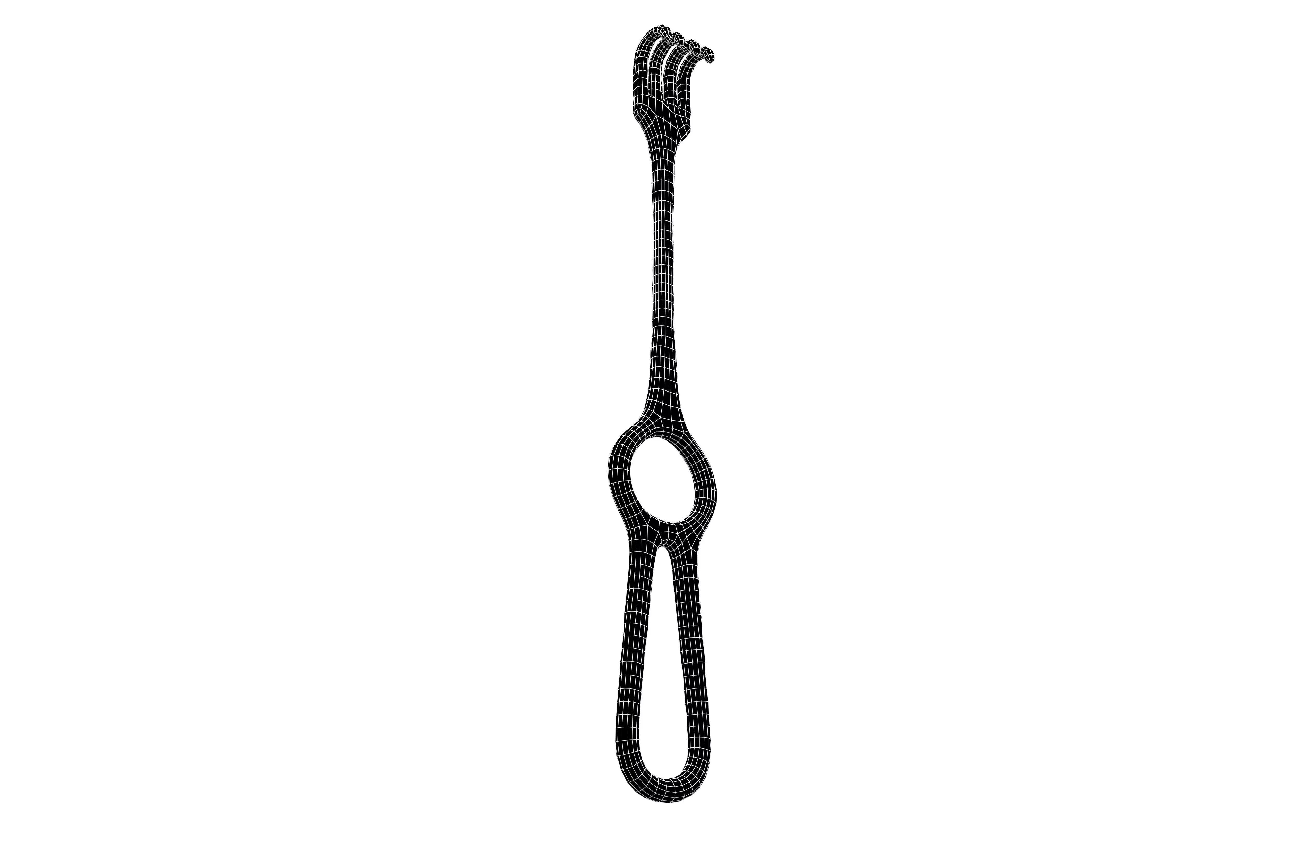 Retractor Surgical Instrument v1 003 Low-poly 3D model_7