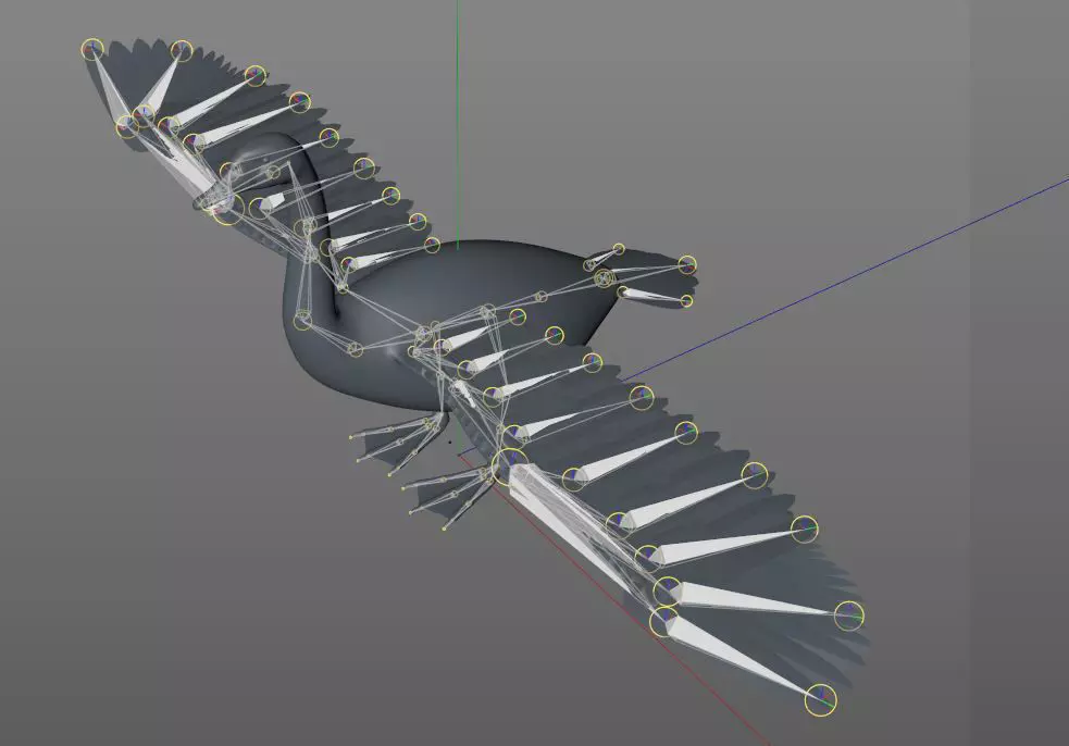 Swan bird rigged 3d model Low-poly 3D model_8