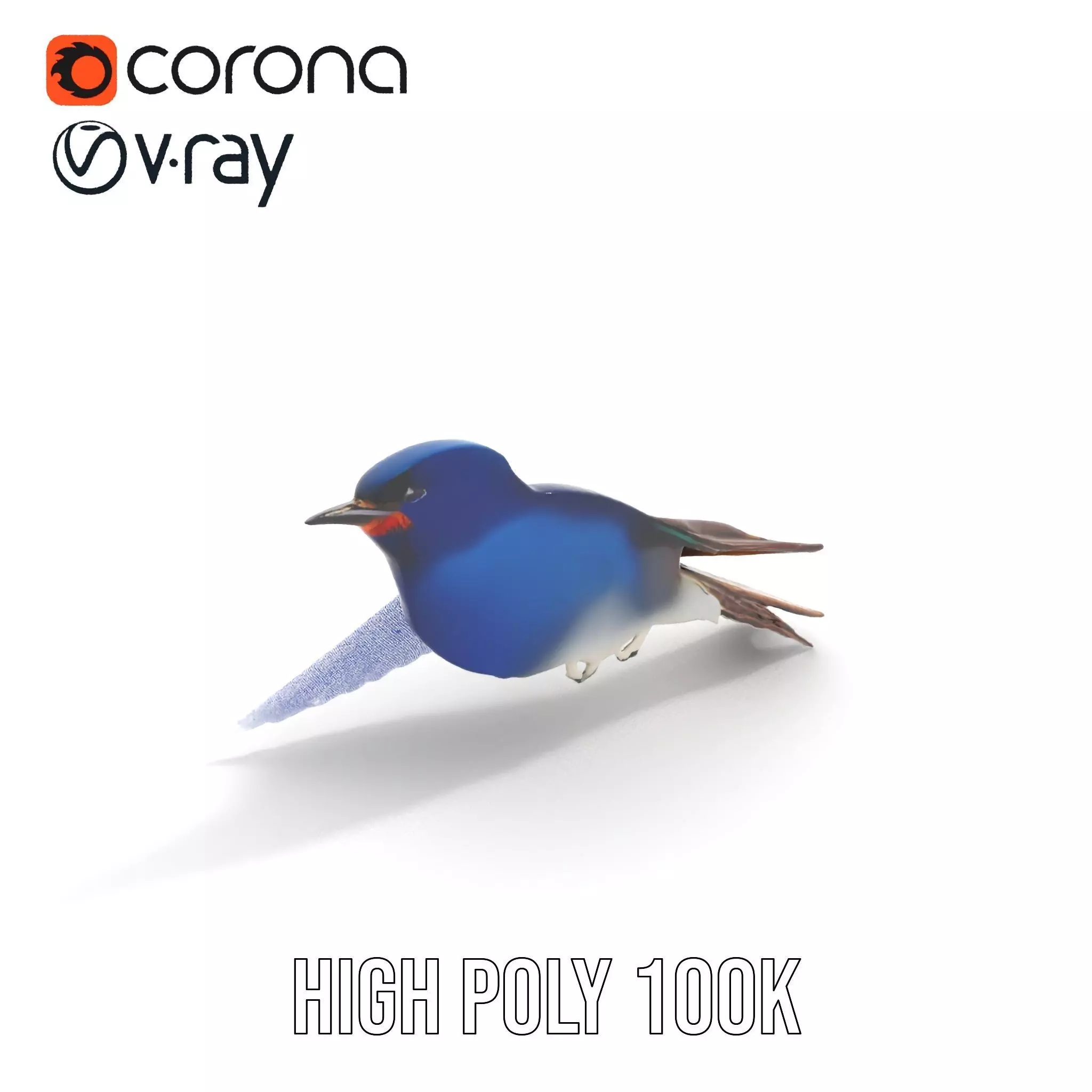 Colorful Sparrow model pack Low-poly 3D model_29