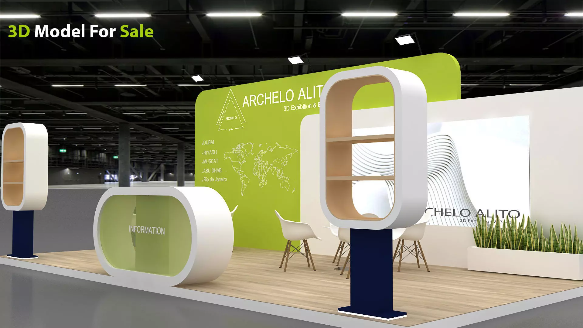 3D Exhibition Stall Design 3D model_0