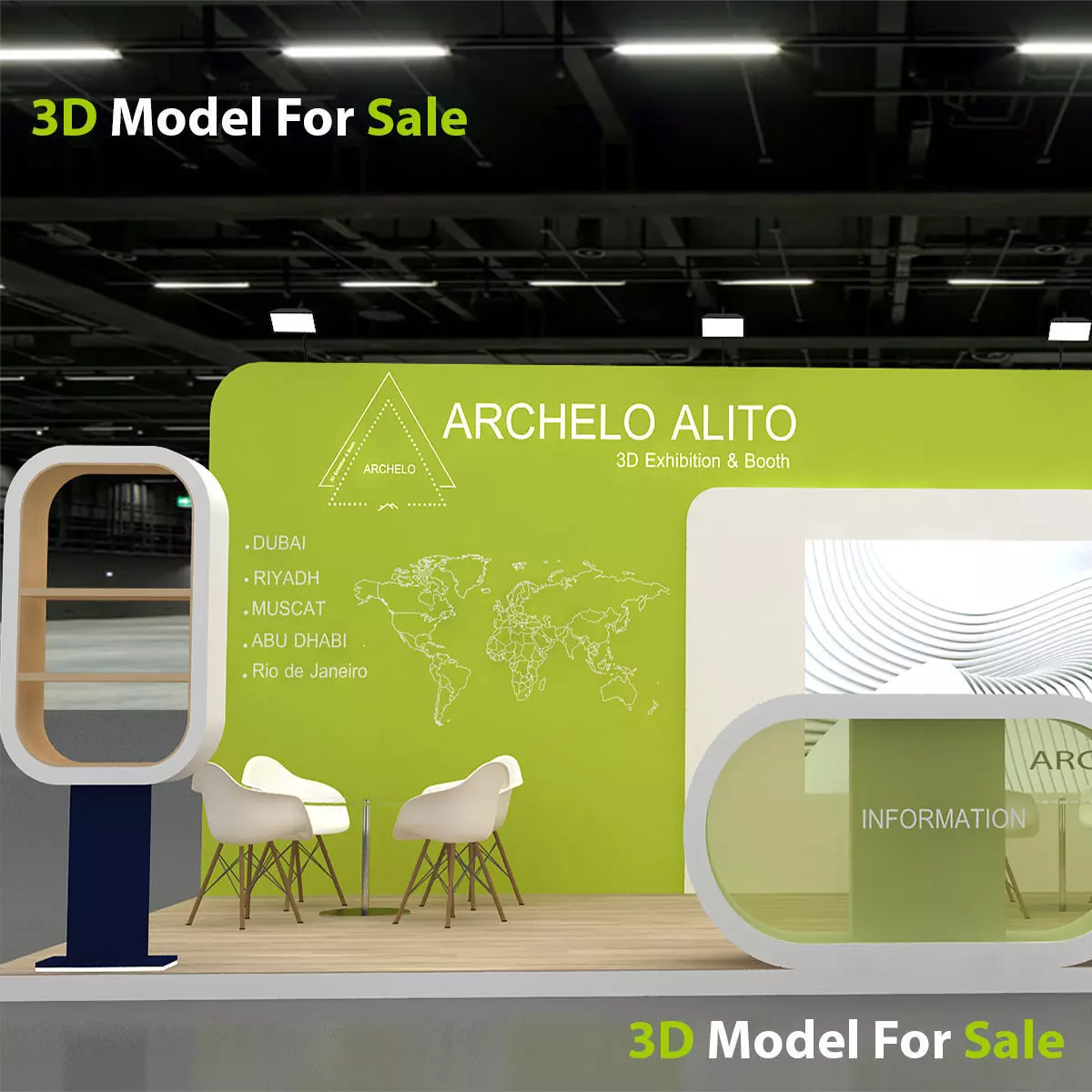 3D Exhibition Stall Design 3D model_1