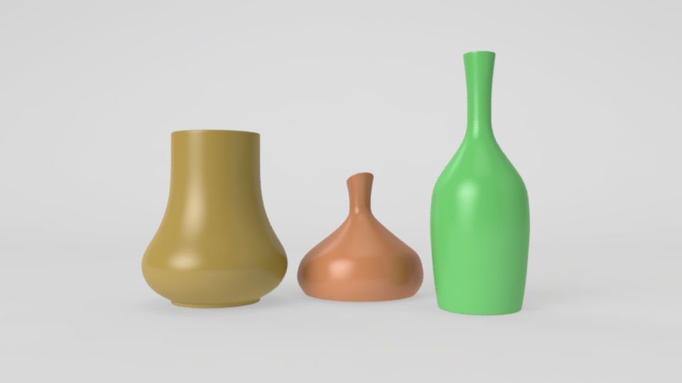 3D Vase  Pack Low-poly 3D model_2