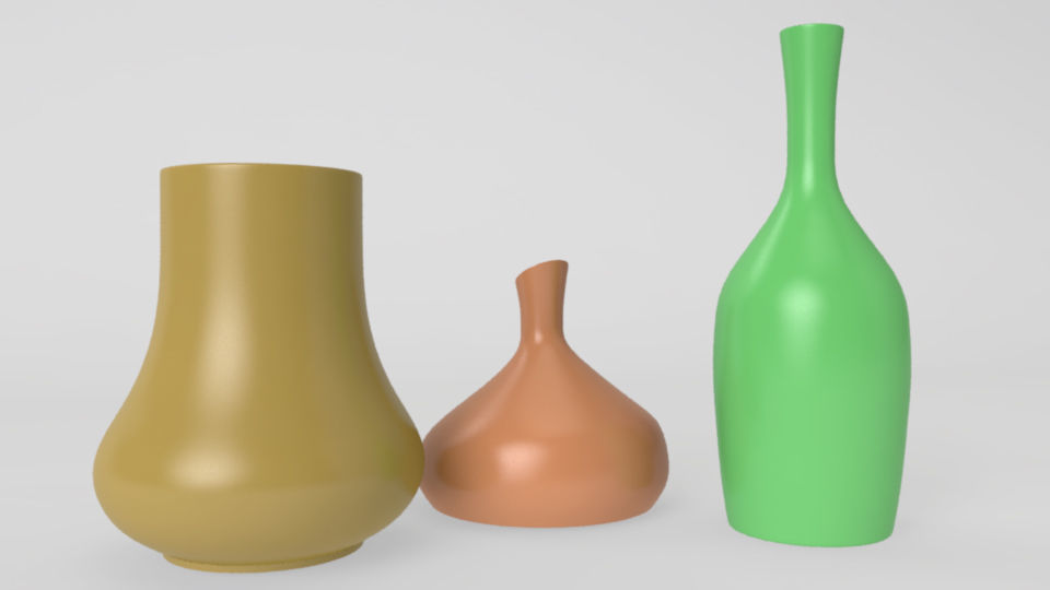 3D Vase  Pack Low-poly 3D model_1