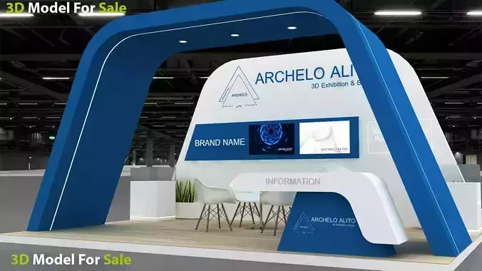 Modern Exhibition Booth 3D 3D model Modern Exhibition Booth 3D 3D model