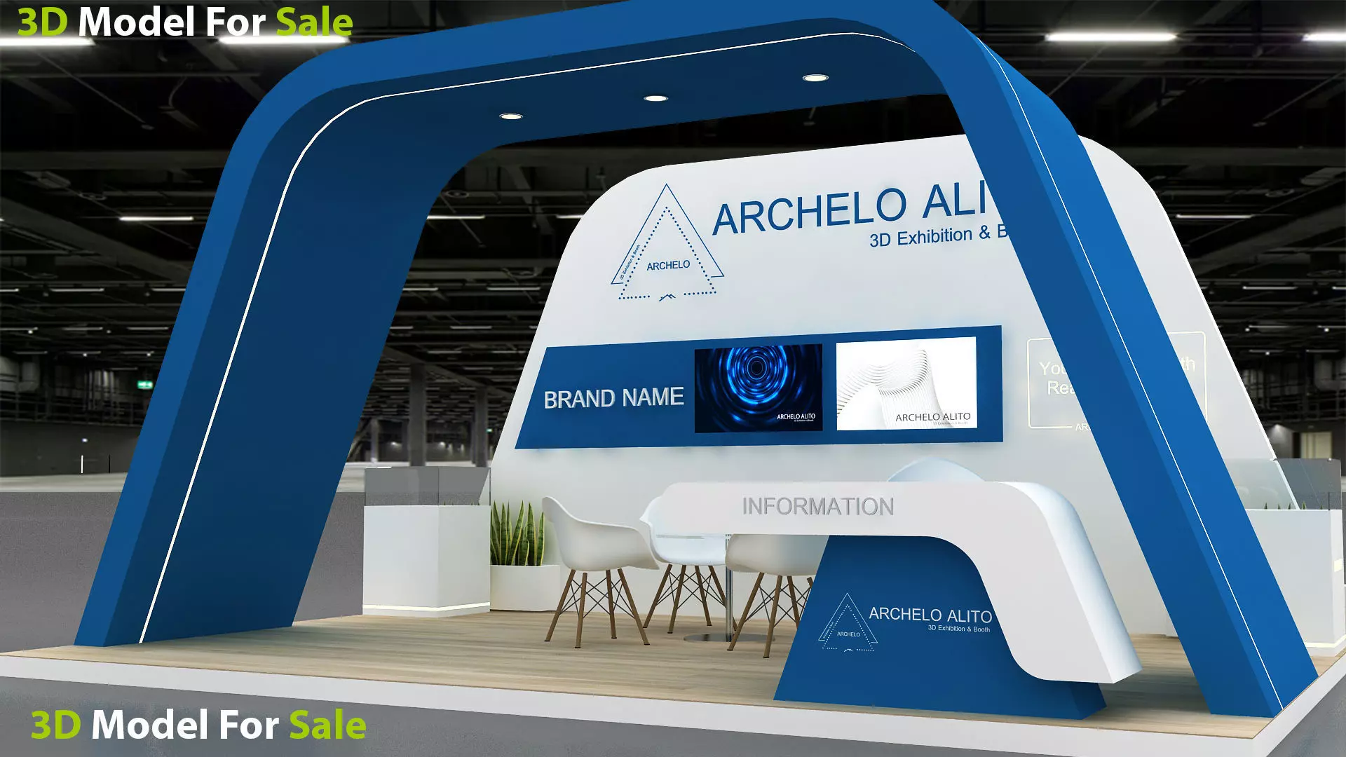 Modern Exhibition Booth 3D 3D model_0