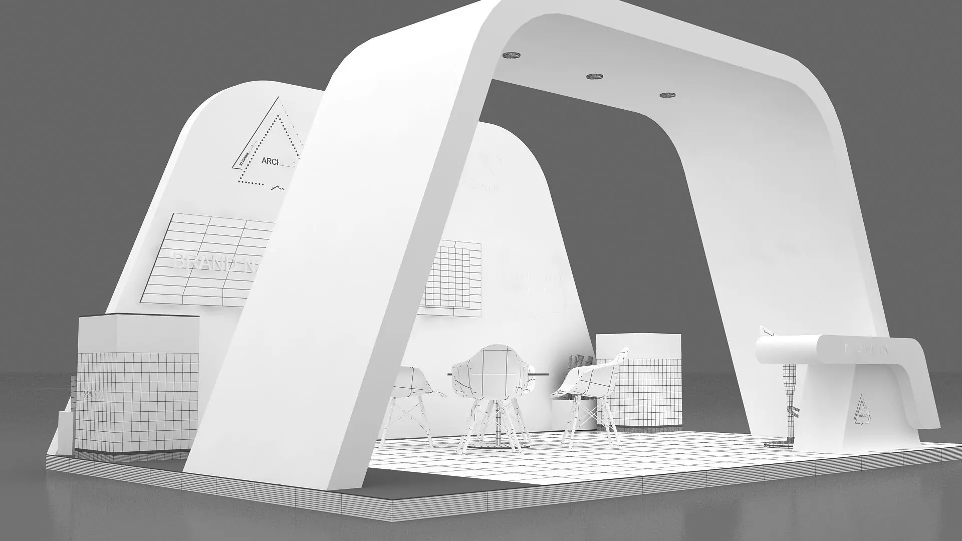 Modern Exhibition Booth 3D 3D model_14