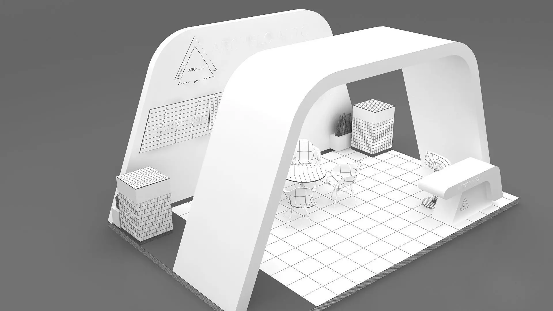 Modern Exhibition Booth 3D 3D model_12