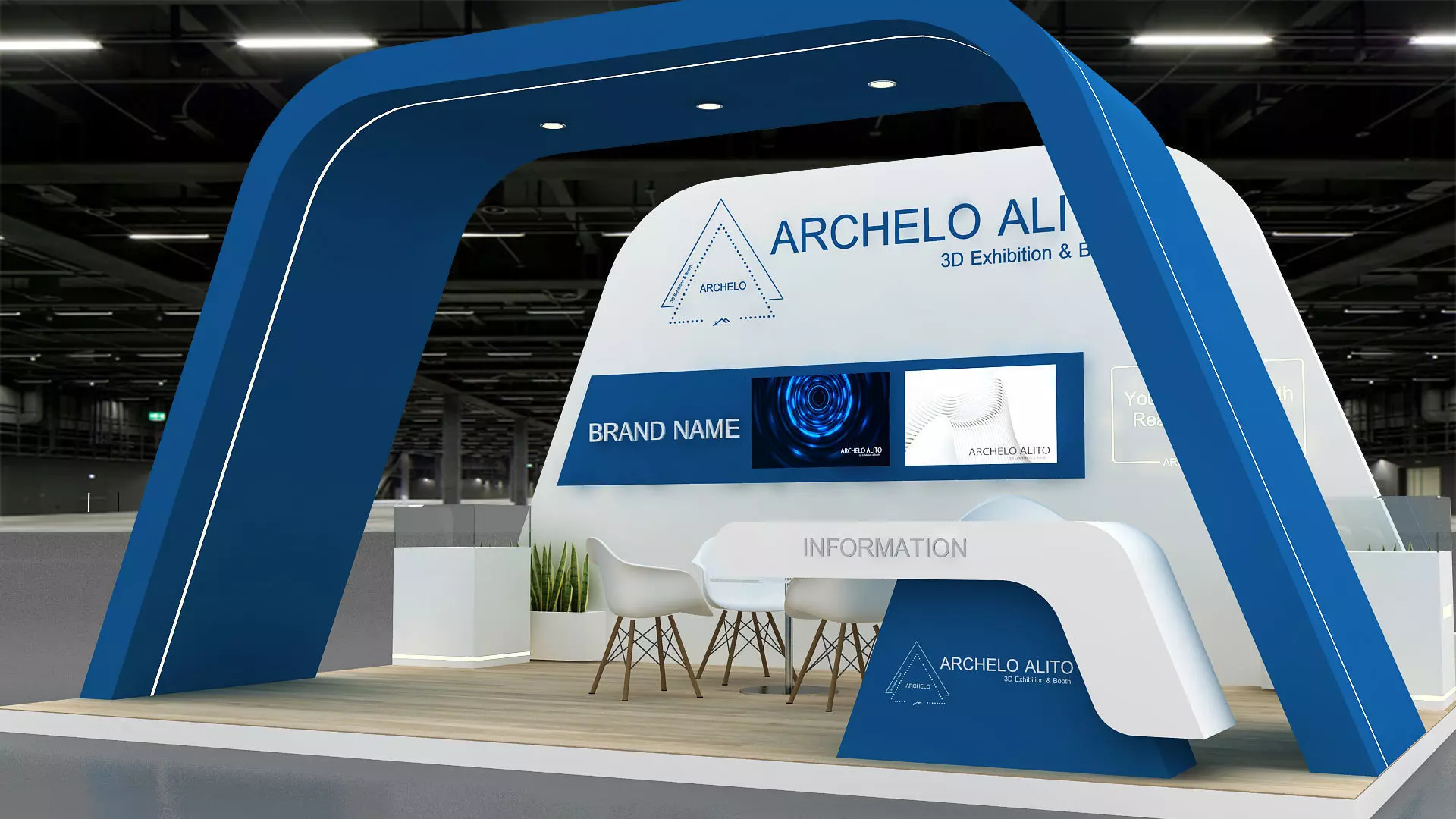 Modern Exhibition Booth 3D 3D model_1
