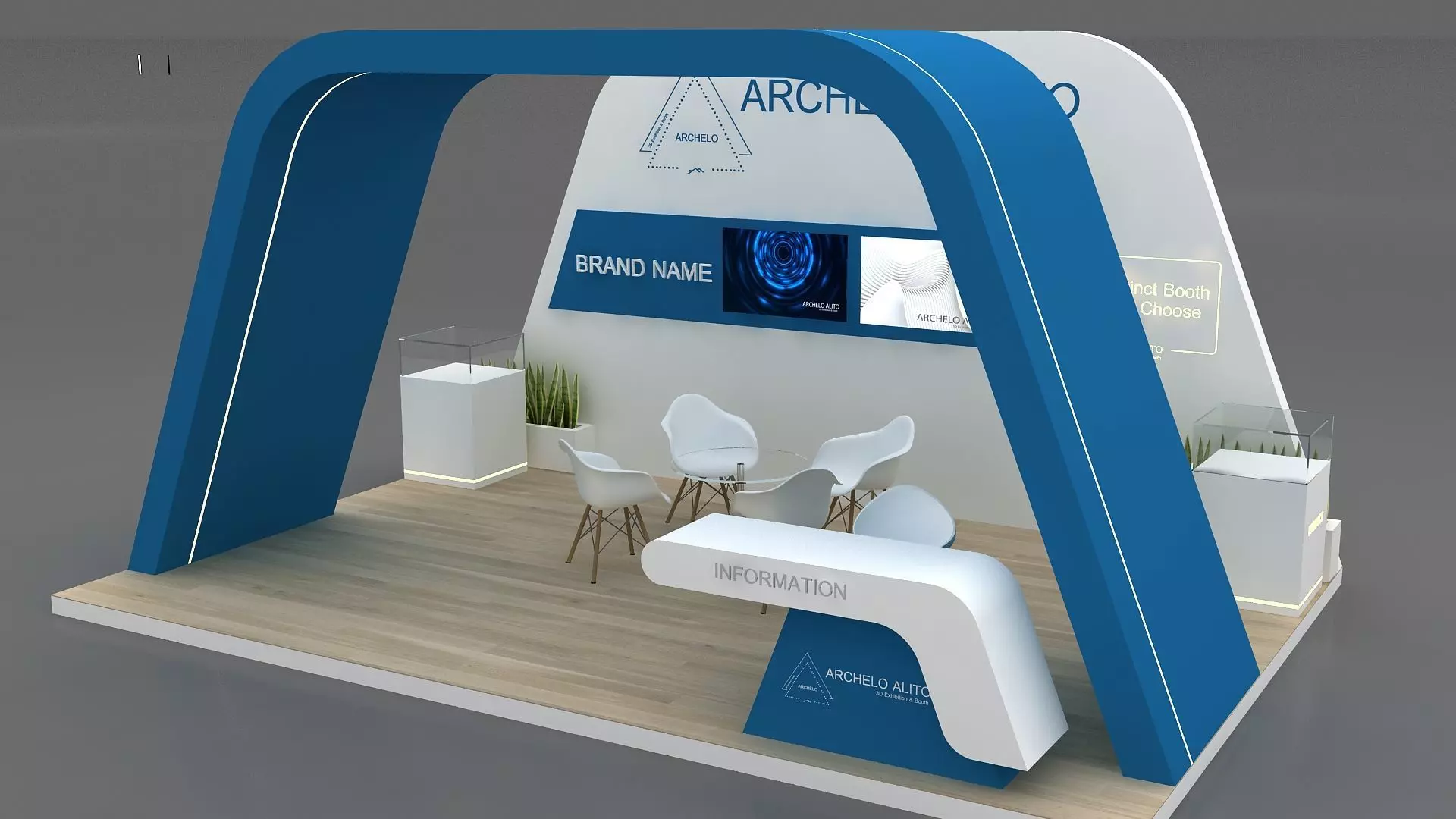 Modern Exhibition Booth 3D 3D model_7