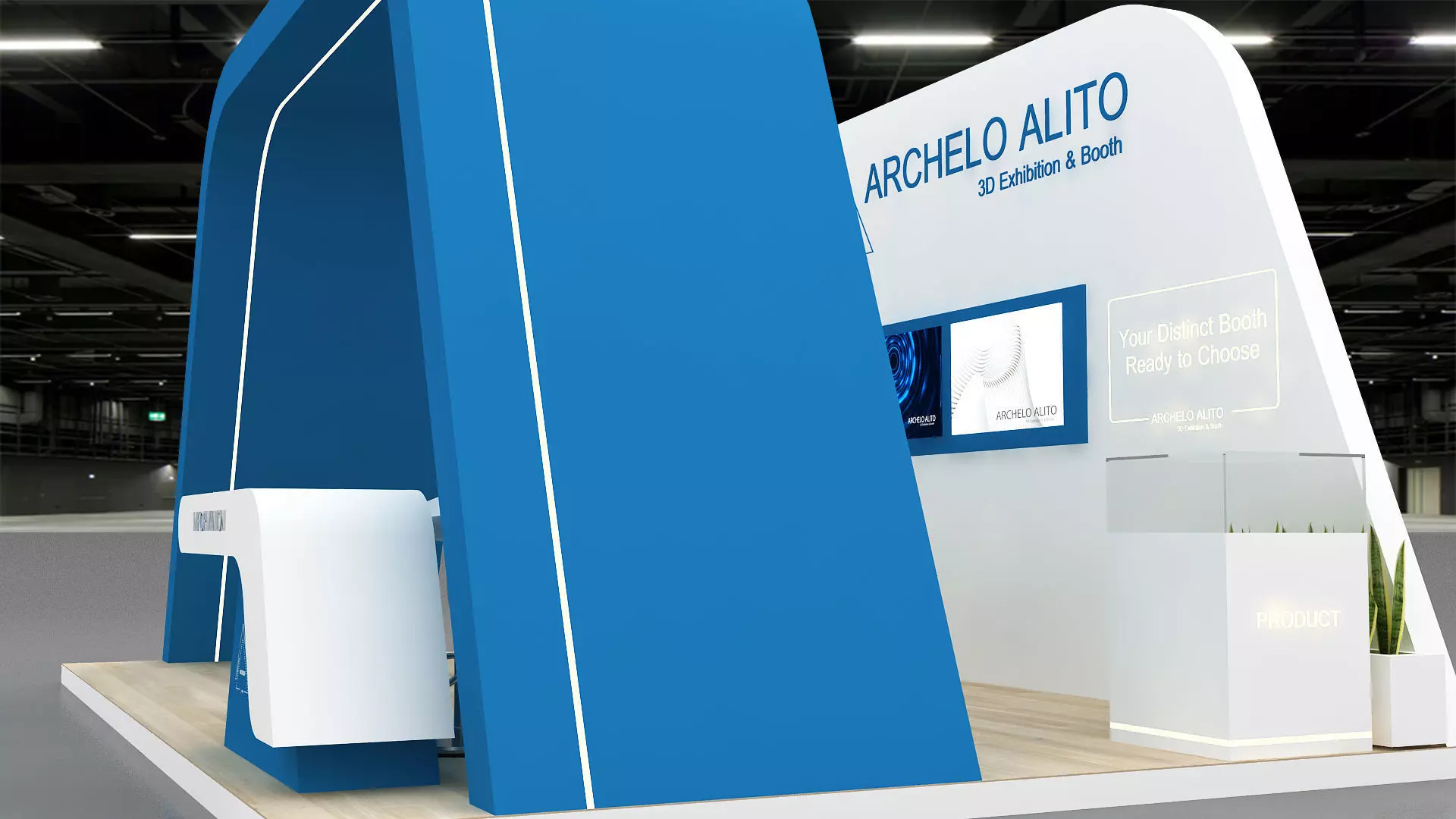 Modern Exhibition Booth 3D 3D model_4