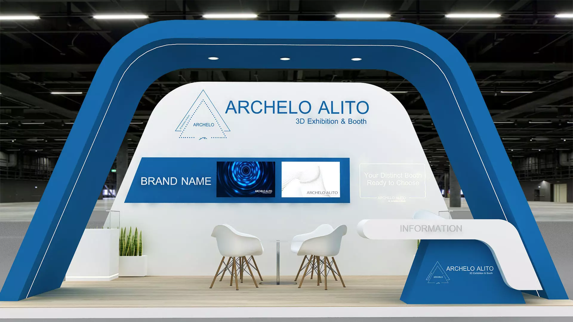 Modern Exhibition Booth 3D 3D model_2