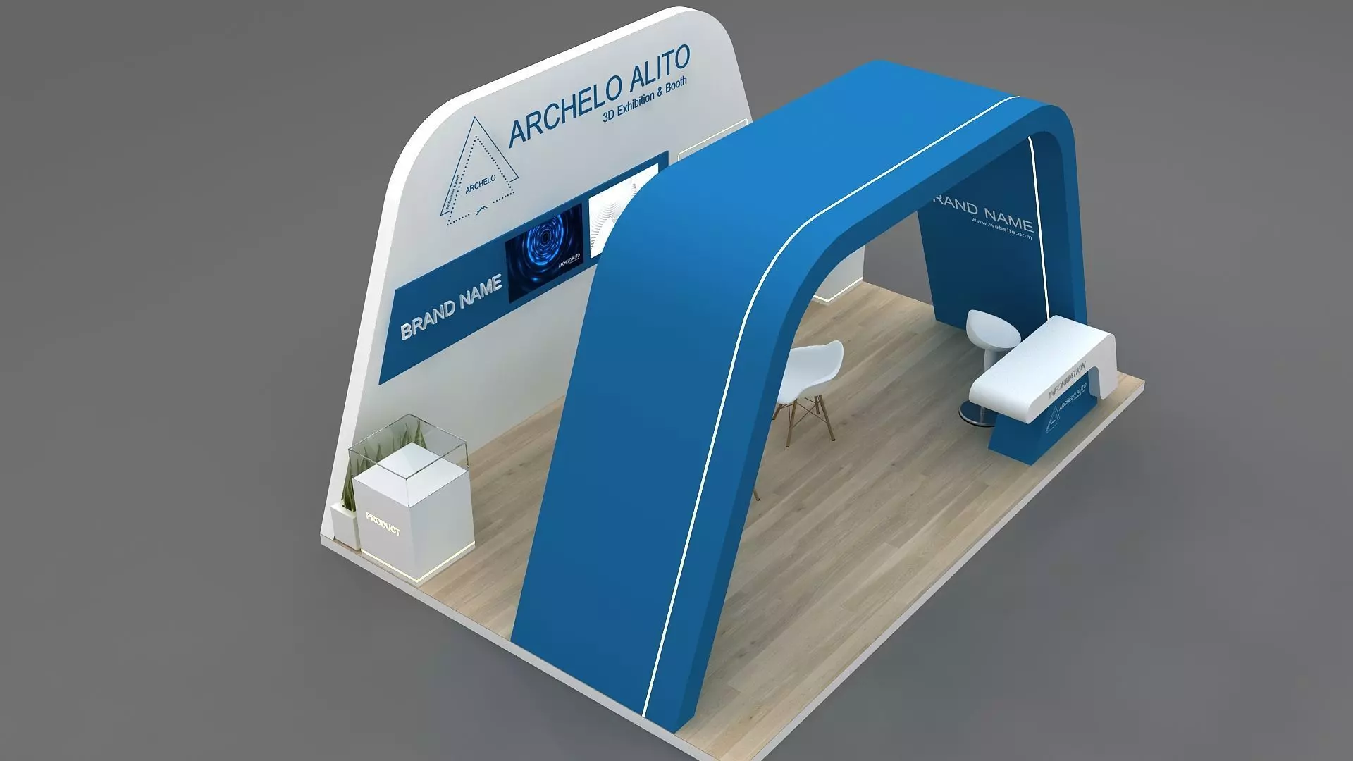 Modern Exhibition Booth 3D 3D model_6
