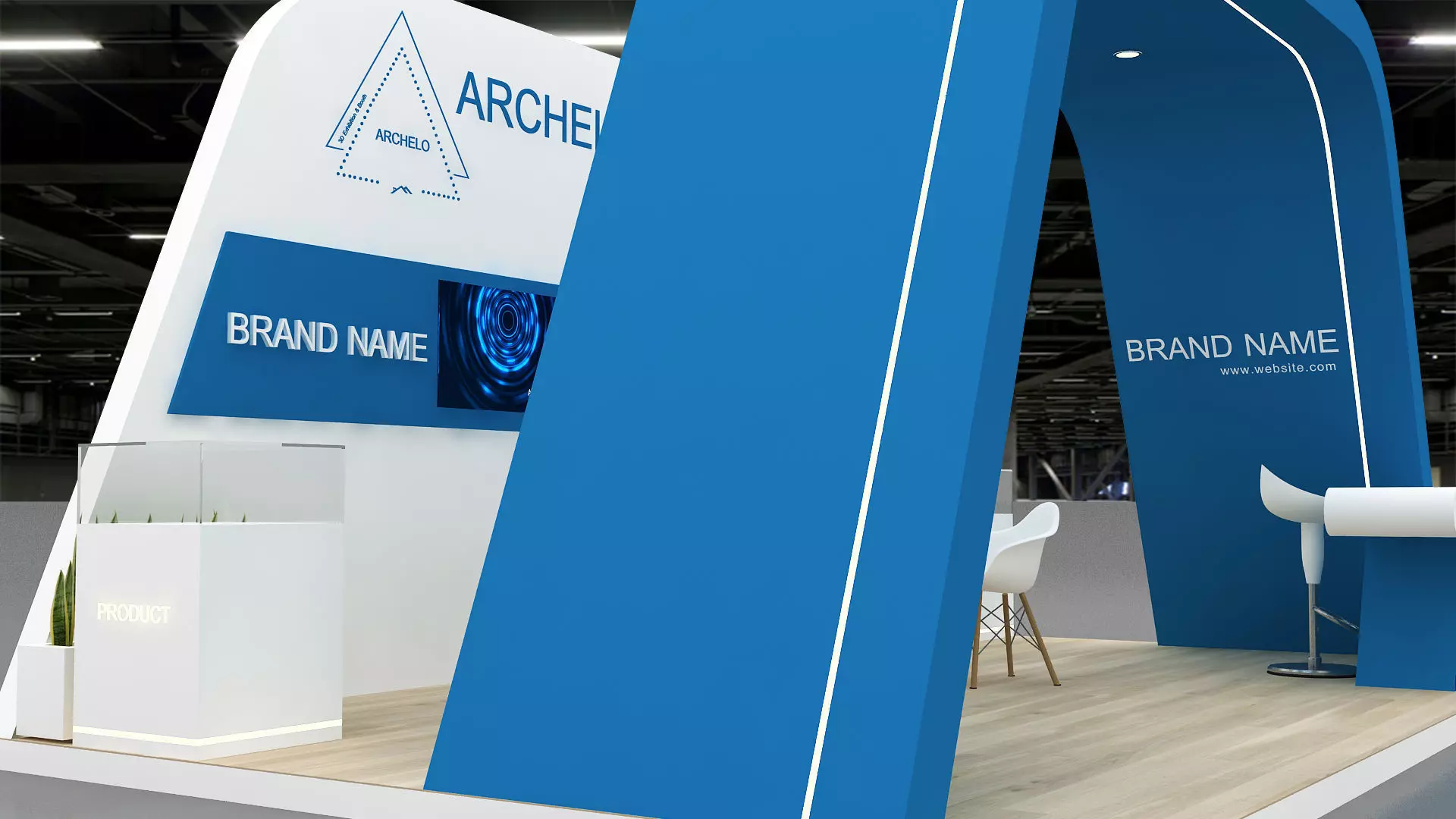 Modern Exhibition Booth 3D 3D model_5