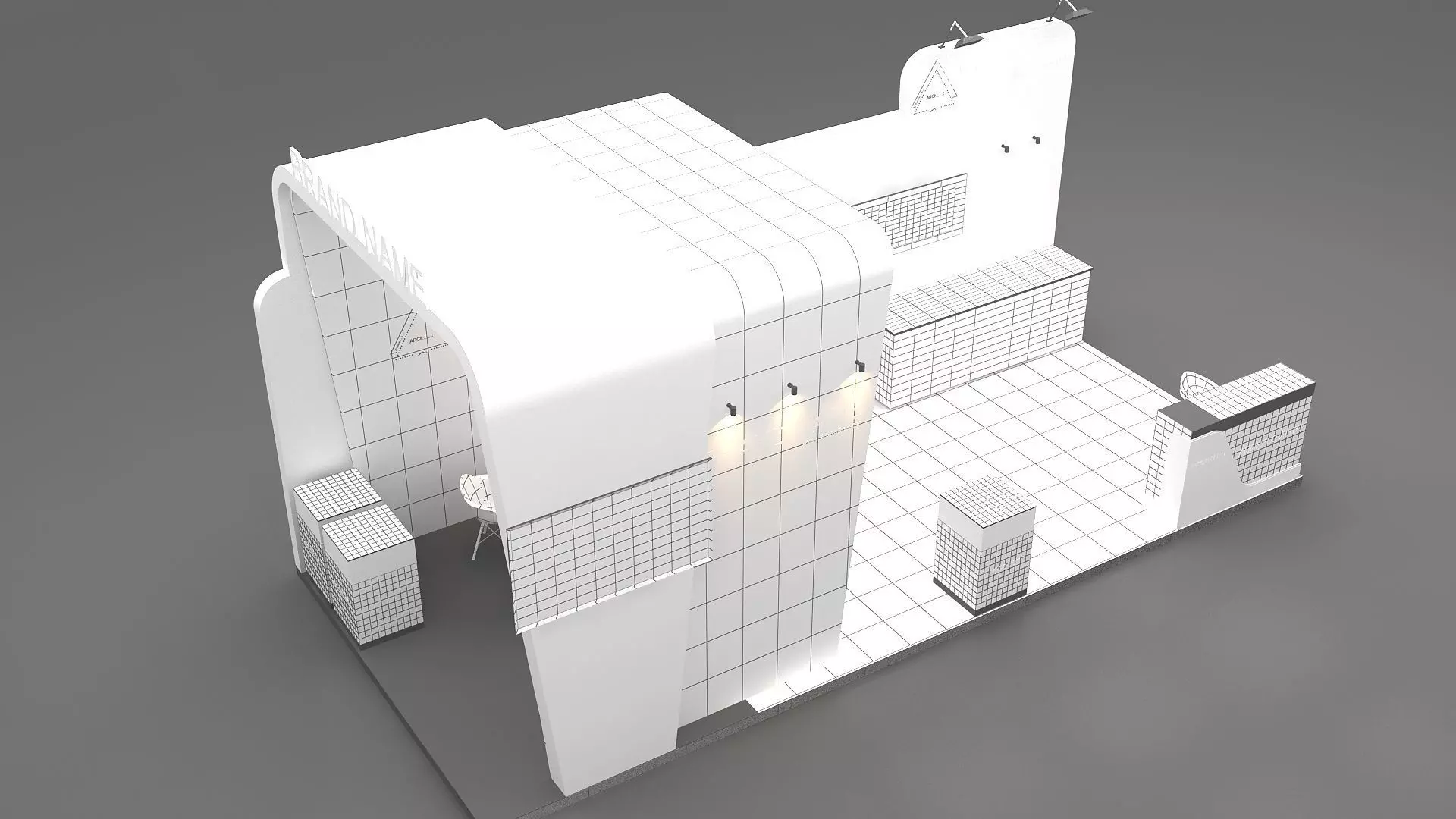 Trade Show Stand 3D 3D model_2