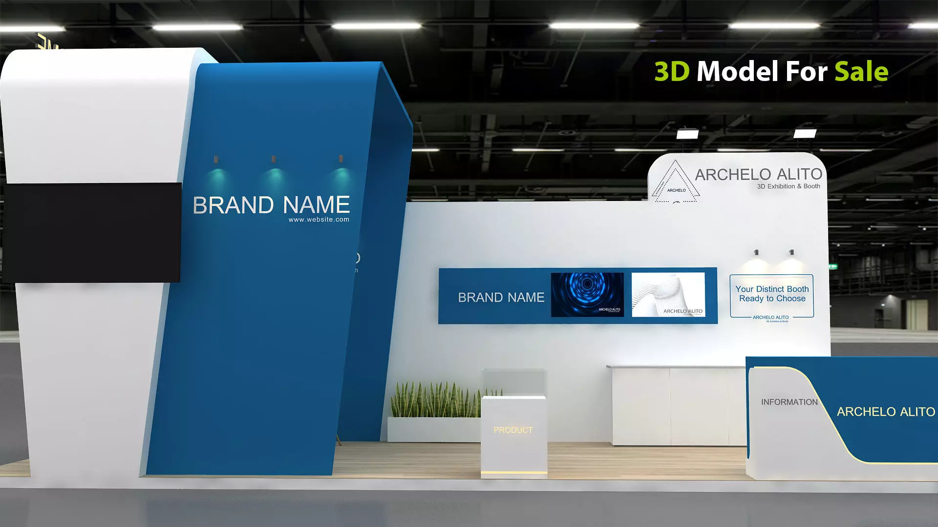Trade Show Stand 3D 3D model_0