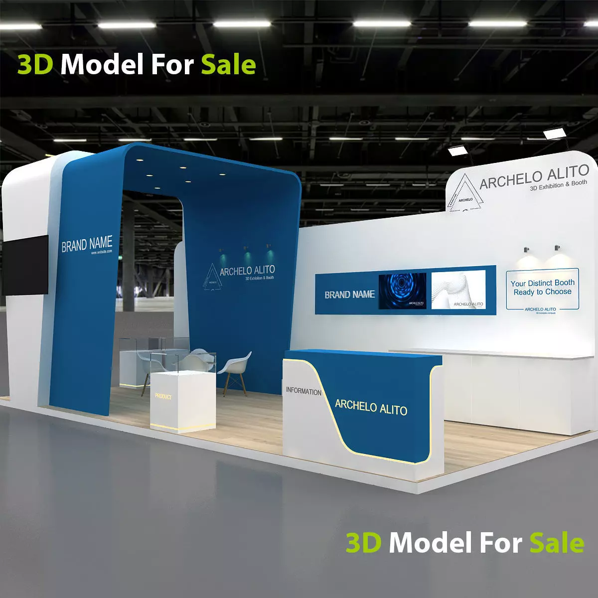 Trade Show Stand 3D 3D model_13