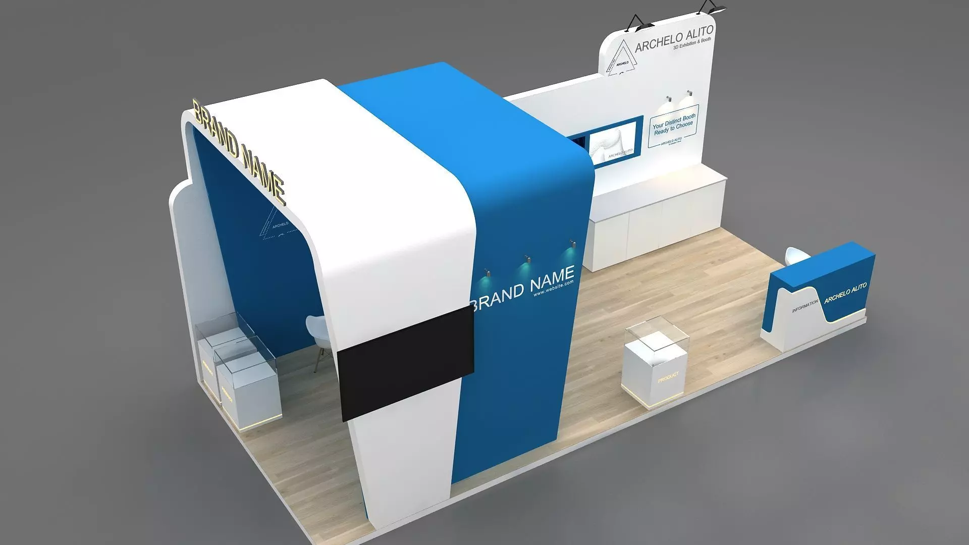 Trade Show Stand 3D 3D model_11