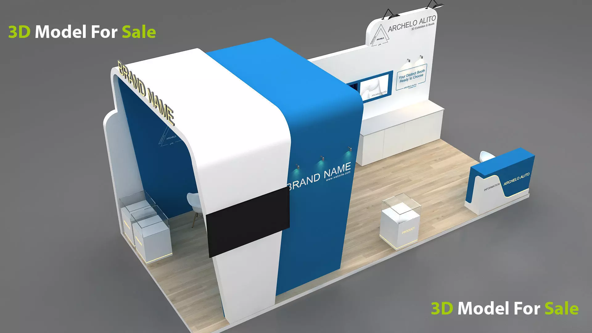 Trade Show Stand 3D 3D model_12
