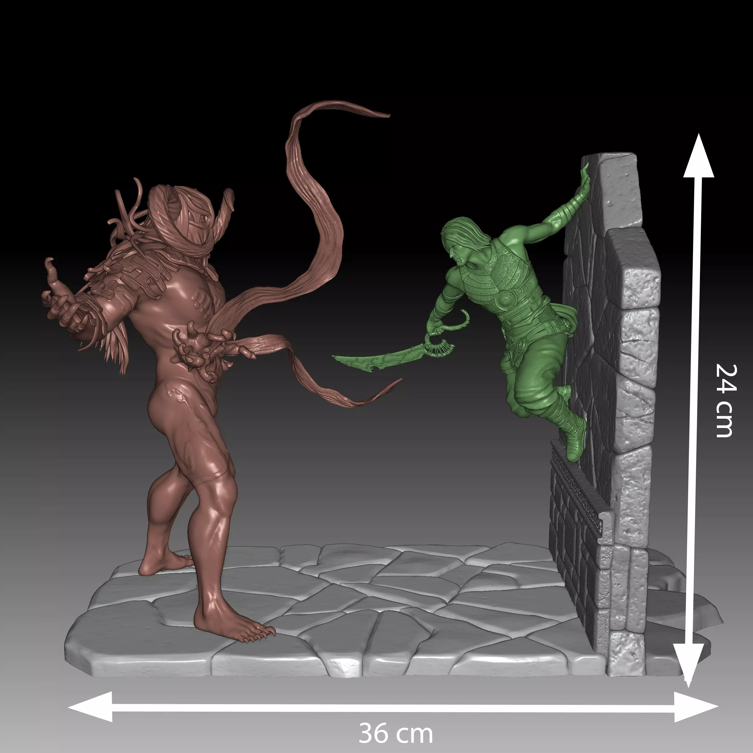 Prince of Persia vs Dahaka 3D print model_5