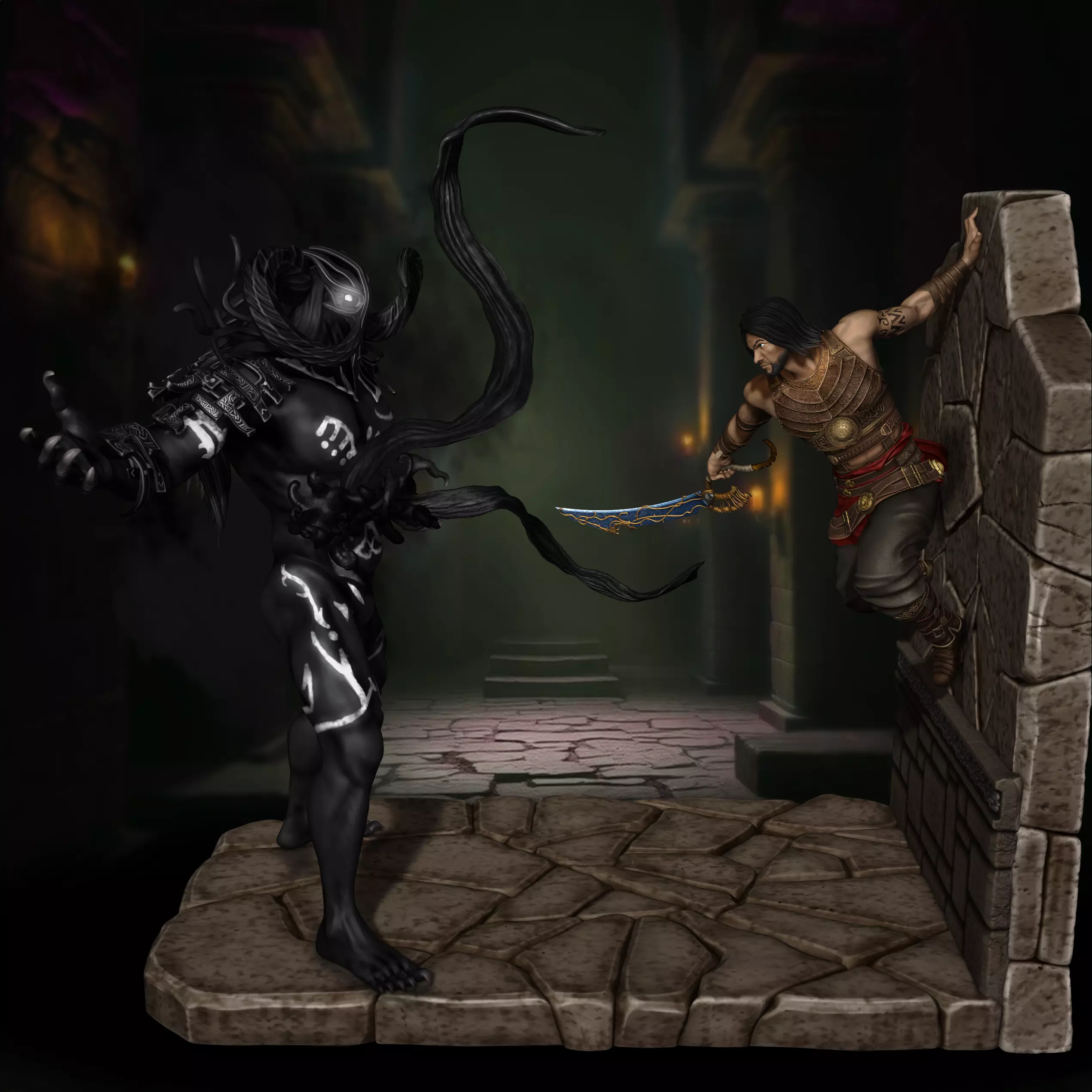 Prince of Persia vs Dahaka 3D print model_0